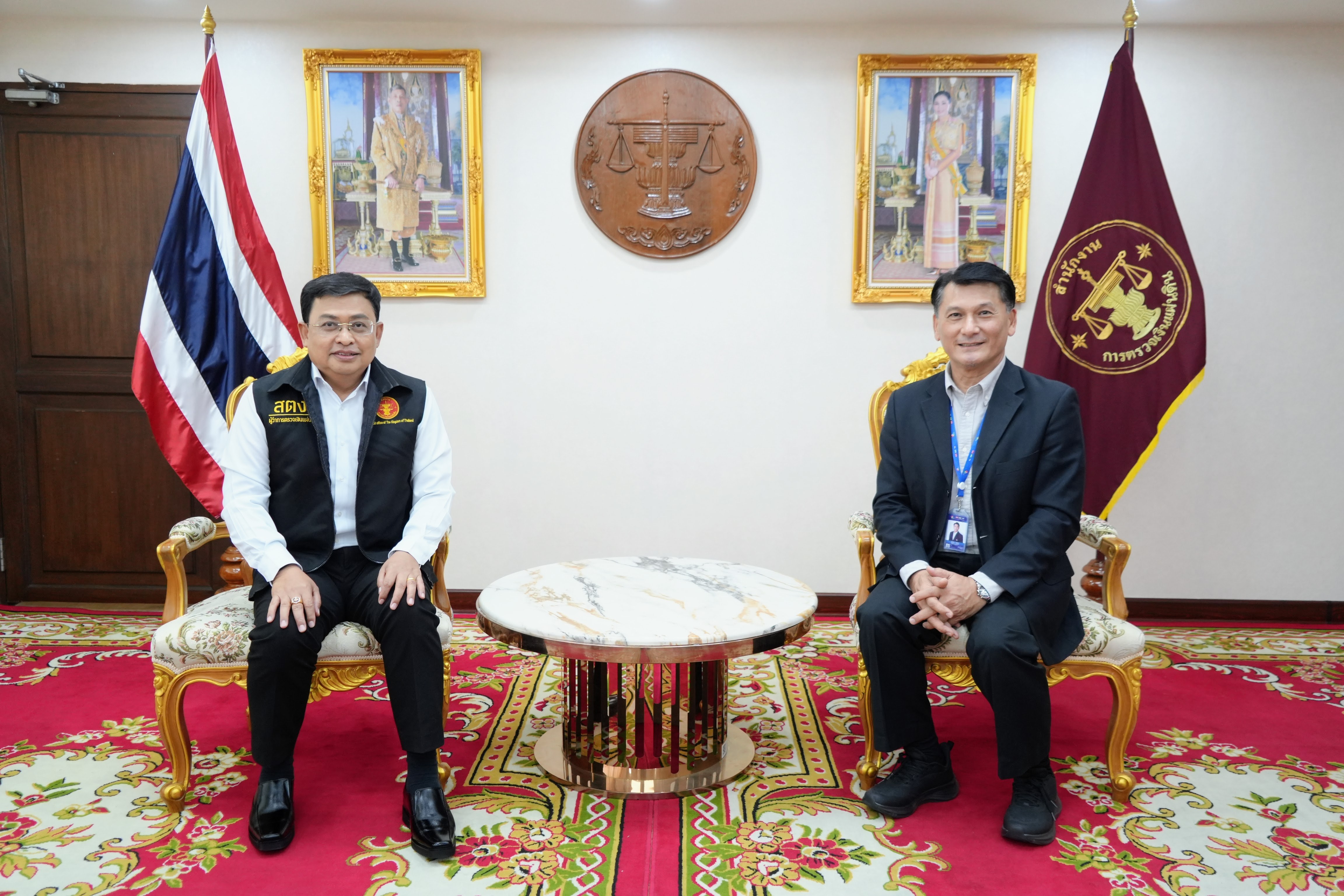 2569-04-22 ผู้ว่าการตรวจเงินแผ่นดิน ให้การต้อนรับคณะผู้แทนจากสถานีโทรทัศน์ ช่อง 7 HD ณ ห้องเทวัญอุไทยวงศ์ สำนักงานการตรวจเงินแผ่นดิน