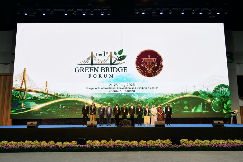 2569-07-21 สตง.ไทยเปิดเวที “The 1st Green Bridge Forum” เชื่อมพลังการตรวจสอบสิ่งแวดล้อมสู่อนาคตที่ยั่งยืน ณ ศูนย์ประชุมนานาชาตินงนุชพัทยา จังหวัดชลบุรี