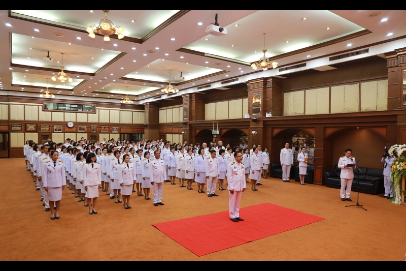 พีธีรับพระราชโองการโปรดเกล้าโปรดกระหม่อมแต่งตั้ง ผู้ว่าการตรวจเงินแผ่นดิน