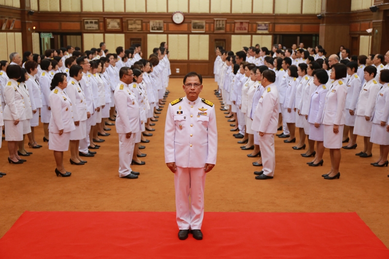 พีธีรับพระราชโองการโปรดเกล้าโปรดกระหม่อมแต่งตั้ง ผู้ว่าการตรวจเงินแผ่นดิน