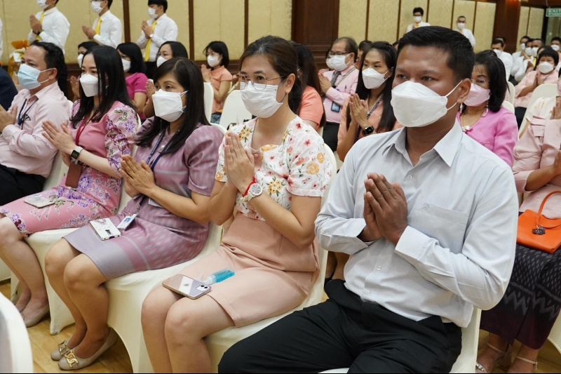 พิธีเจริญพระพุทธมนต์เพื่อความเป็นสิริมงคล เนื่องในโอกาสปีใหม่ พุทธศักราช 2566 ณ สำนักงานการตรวจเงินแผ่นดิน