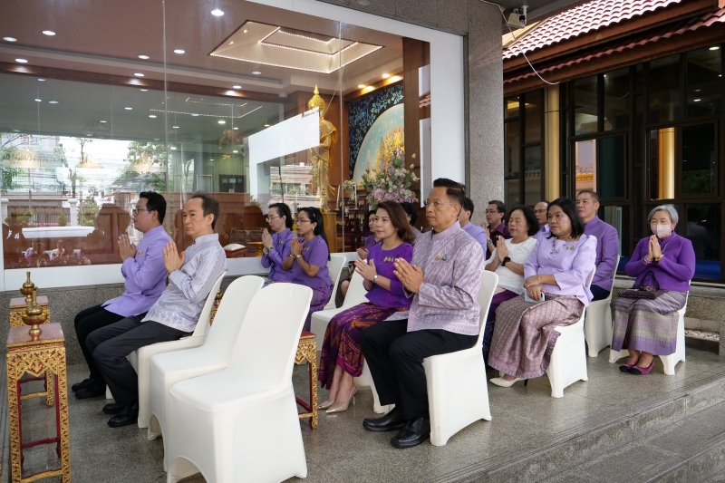 พิธีทำบุญตักบาตรข้าวสารอาหารแห้ง เดือนมีนาคม 2562