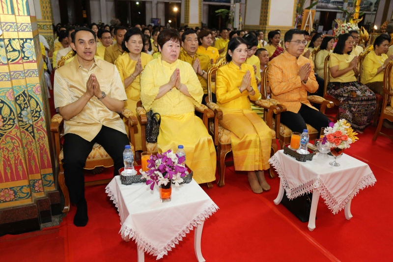 พิธีเจริญพระพุทธมนต์สมโภชผ้าพระกฐินพระราชทาน ประจำปี 2562 โดย สำนักงานการตรวจเงินแผ่นดิน ณ วัดหนองแวง พระอารามหลวง ตำบลในเมือง