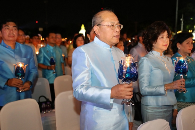 พิธีจุดเทียนชัยถวายพระพรในวันแม่ 12 สิงหาคม 2560