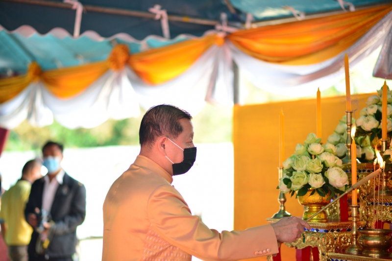 พิธีวางศิลาฤกษ์อาคารที่ทำการสำนักตรวจเงินแผ่นดินจังหวัดศรีสะเกษ พร้อมบ้านพักและสิ่งก่อสร้างประกอบ