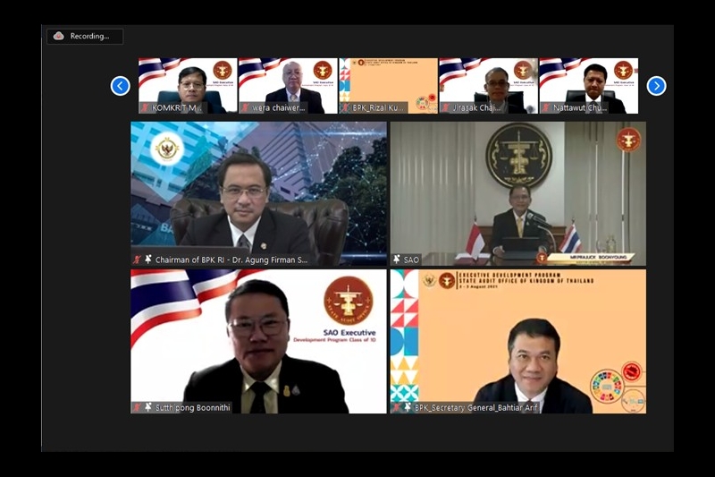 พิธีเปิดการศึกษาดูงานระหว่างประเทศผ่านระบบออนไลน์ (Online) โครงการพัฒนานักบริหารการตรวจเงินแผ่นดินระดับสูง (นตส.) รุ่นที่ 10