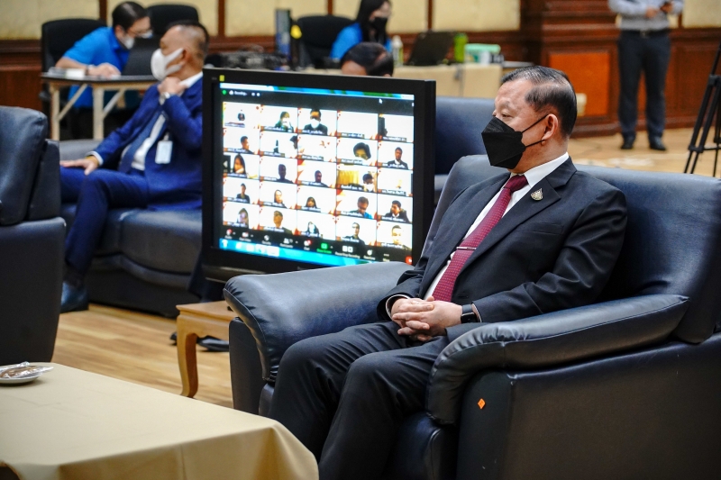 พิธีเปิดโครงการสัมมนา เรื่อง “การจัดทำกรอบแนวทางการวางนโยบายการตรวจเงินแผ่นดิน (พ.ศ. 2566-2570)” ผ่านระบบออนไลน์