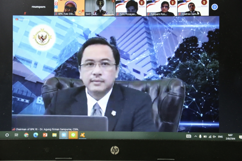 พิธีเปิดการศึกษาดูงานระหว่างประเทศผ่านระบบออนไลน์ (Online) โครงการพัฒนานักบริหารการตรวจเงินแผ่นดินระดับสูง (นตส.) รุ่นที่ 10