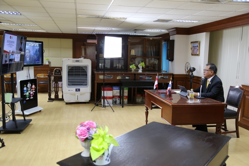 พิธีเปิดการศึกษาดูงานระหว่างประเทศผ่านระบบออนไลน์ (Online) โครงการพัฒนานักบริหารการตรวจเงินแผ่นดินระดับสูง (นตส.) รุ่นที่ 10