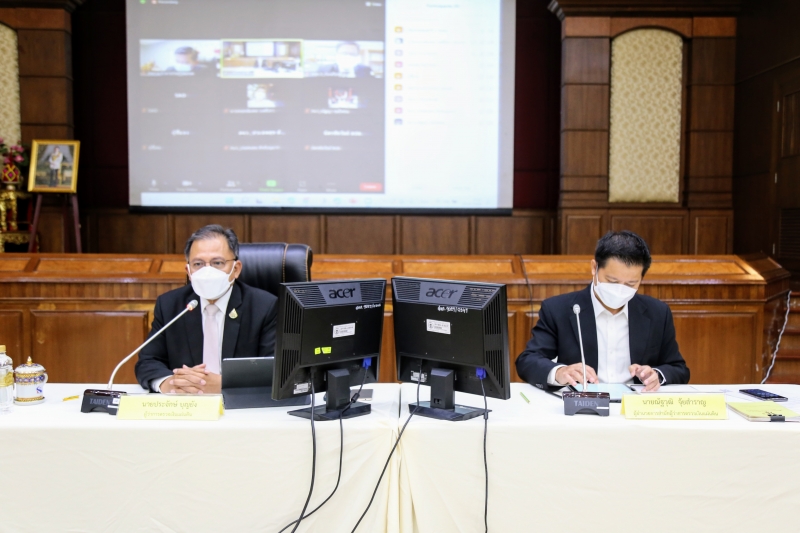 การประชุมผู้ตรวจเงินแผ่นดิน ครั้งที่ 3/2565 ผ่านระบบออนไลน์ ณ ห้องดำริอิศรานุวรรต สำนักงานการตรวจเงินแผ่นดิน