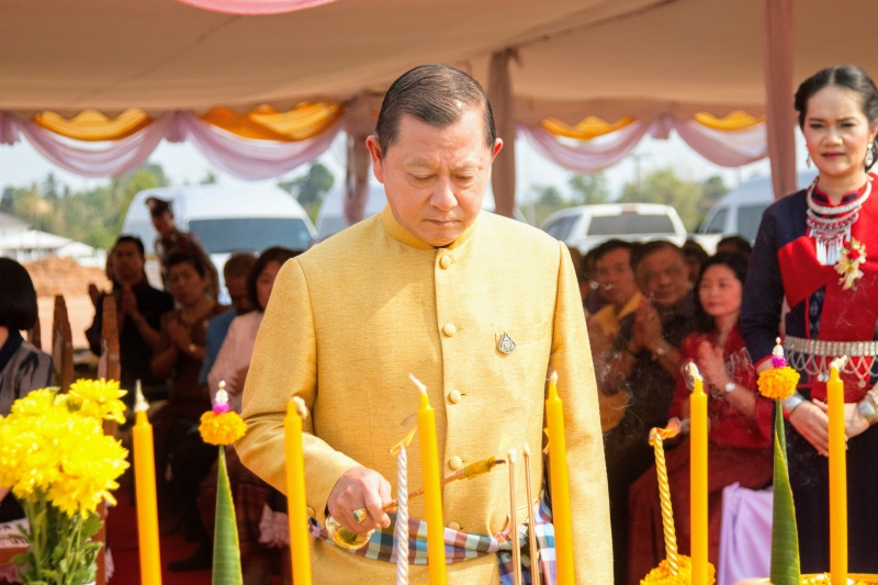 พิธีวางศิลาฤกษ์อาคารที่ทำการพร้อมอาคารชุดพักอาศัย​ สำนักตรวจเงินแผ่นดินจังหวัดนครพนม