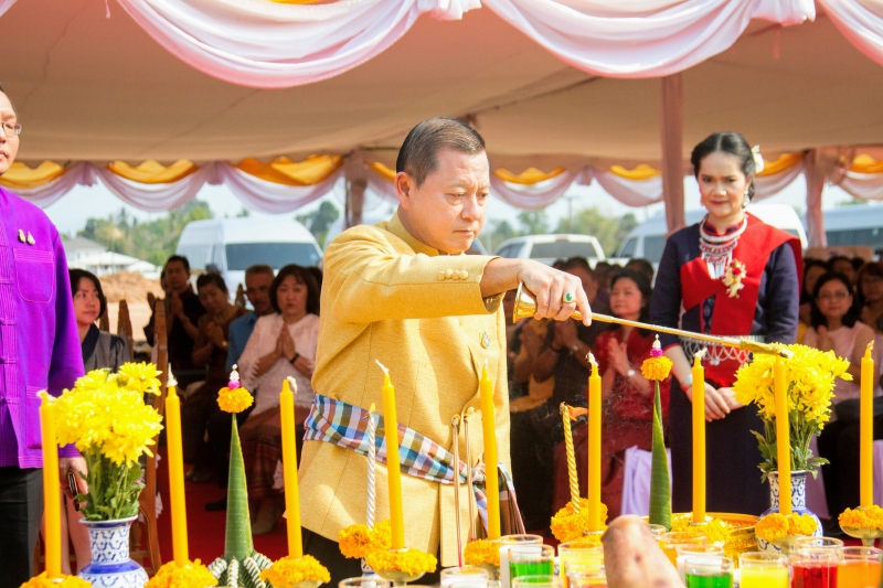 พิธีวางศิลาฤกษ์อาคารที่ทำการพร้อมอาคารชุดพักอาศัย​ สำนักตรวจเงินแผ่นดินจังหวัดนครพนม