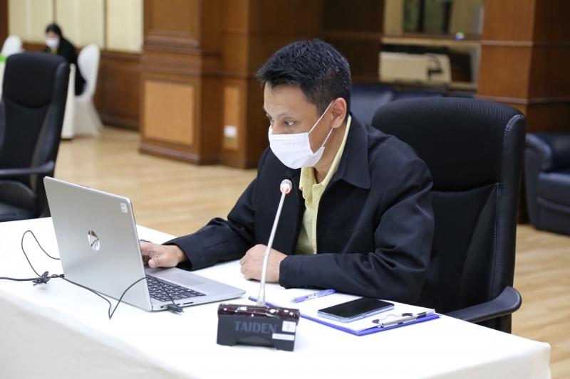 การประชุมคณะข้าราชการระดับผู้บริหาร ครั้งที่ 3/2564 ผ่านระบบออนไลน์ ณ ห้องดำริอิศรานุวรรต สำนักงานการตรวจเงินแผ่นดิน