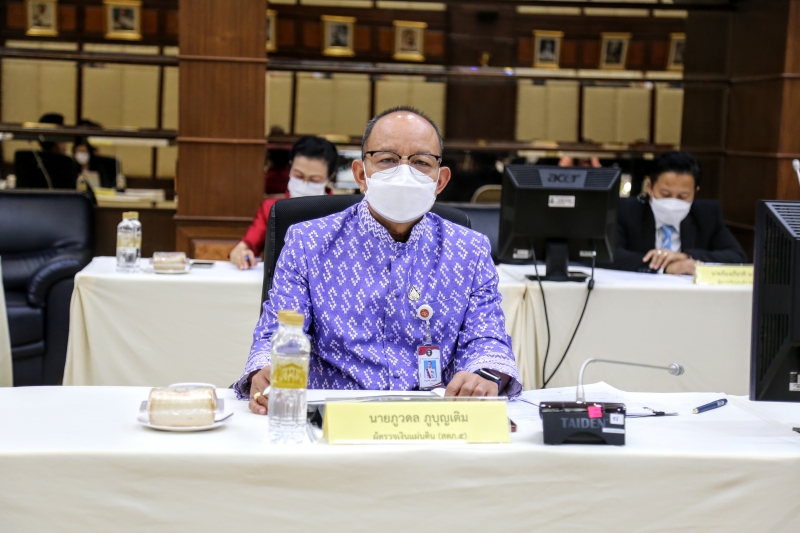 การประชุมคณะข้าราชการระดับผู้บริหาร ครั้งที่ 1/2566 ณ ห้องดำริอิศรานุวรรต สำนักงานการตรวจเงินแผ่นดิน และผ่านระบบออนไลน์