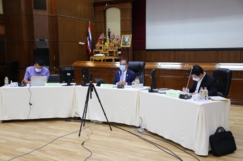 การประชุมคณะข้าราชการระดับผู้บริหาร ครั้งที่ 1/2565 ผ่านระบบออนไลน์ ณ ห้องดำริอิศรานุวรรต สำนักงานการตรวจเงินแผ่นดิน