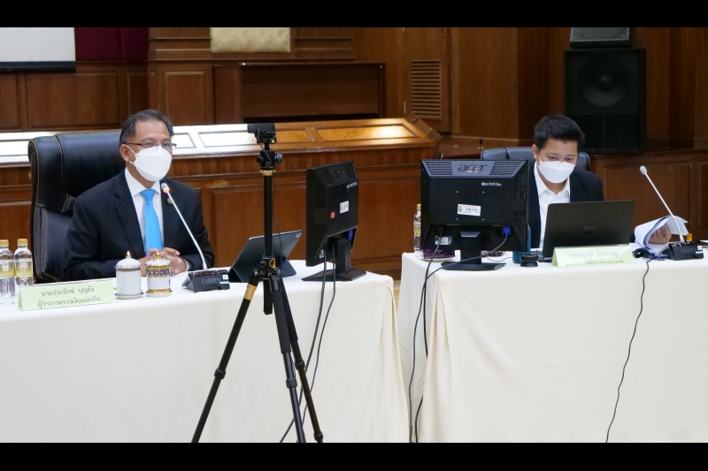 การประชุมคณะข้าราชการระดับผู้บริหาร ครั้งที่ 2/2565  ผ่านระบบออนไลน์ ณ ห้องดำริอิศรานุวรรต สำนักงานการตรวจเงินแผ่นดิน