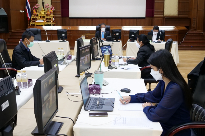 การประชุมคณะข้าราชการระดับผู้บริหาร ครั้งที่ 2/2565  ผ่านระบบออนไลน์ ณ ห้องดำริอิศรานุวรรต สำนักงานการตรวจเงินแผ่นดิน