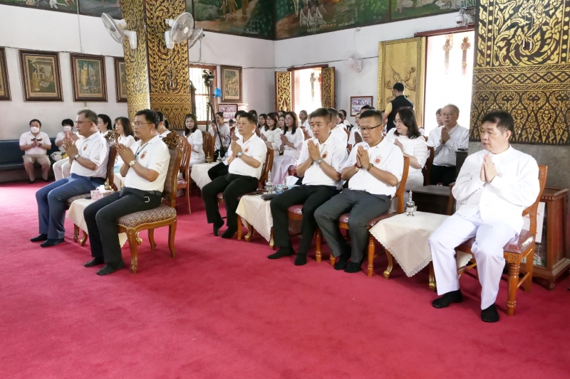 2566-03-30 พิธีอธิษฐานจิตมวลสาร แผ่นจาร และแผ่นดวงชะตา พระพุทธโสธร รุ่น มงคลแผ่นดิน 108 ณ วัดพระธาตุหริภุญชัยวรมหาวิหาร จังหวัดล