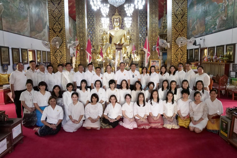 2566-03-30 พิธีอธิษฐานจิตมวลสาร แผ่นจาร และแผ่นดวงชะตา พระพุทธโสธร รุ่น มงคลแผ่นดิน 108 ณ วัดพระธาตุหริภุญชัยวรมหาวิหาร จังหวัดล