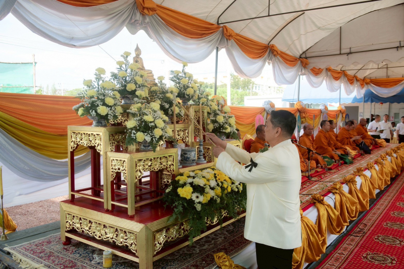 นายเฉลิมพล เพ็ญสูตร ประธานกรรมการตรวจเงินแผ่นดิน เป็นประธานในพิธีวางศิลาฤกษ์อาคารสำนักงานและอาคารชุดพักอาศัย