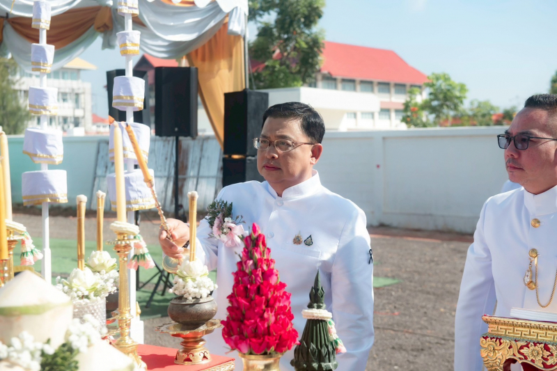 พิธีวางศิลาฤกษ์อาคารสำนักงานและอาคารชุดพักอาศัย สำนักตรวจเงินแผ่นดินจังหวัดสมุทรสงคราม