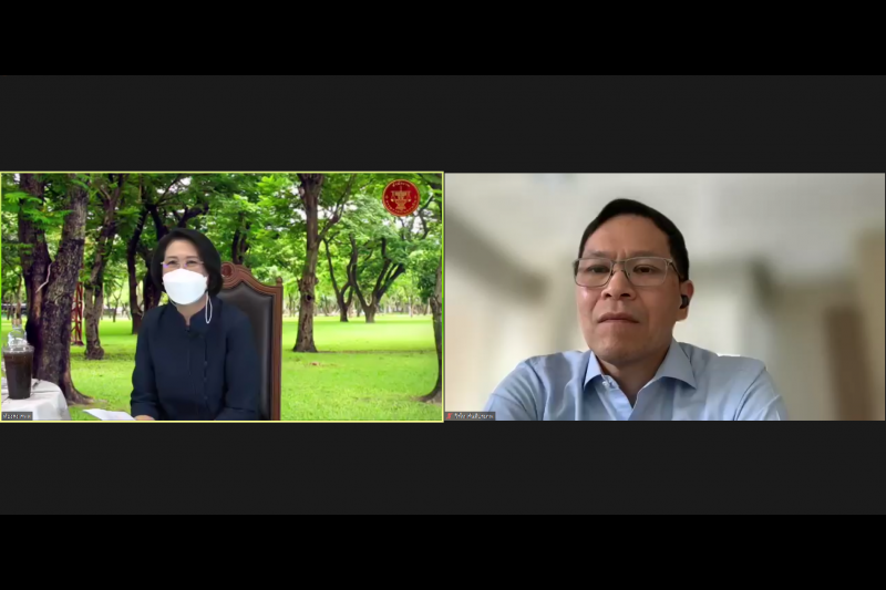 การเสวนา หัวข้อ “สติ ธรรม นำงาน สร้างสุข” ผ่านระบบออนไลน์ ณ สำนักงานการตรวจเงินแผ่นดิน