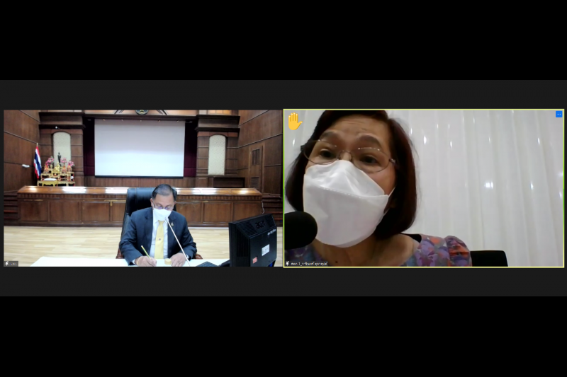 การประชุมผู้ตรวจเงินแผ่นดิน ครั้งที่ 1/2565 ผ่านระบบออนไลน์ ณ ห้องดำริอิศรานุวรรต สำนักงานการตรวจเงินแผ่นดิน