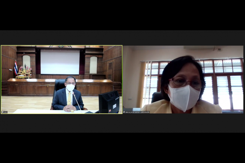 การประชุมผู้ตรวจเงินแผ่นดิน ครั้งที่ 1/2565 ผ่านระบบออนไลน์ ณ ห้องดำริอิศรานุวรรต สำนักงานการตรวจเงินแผ่นดิน