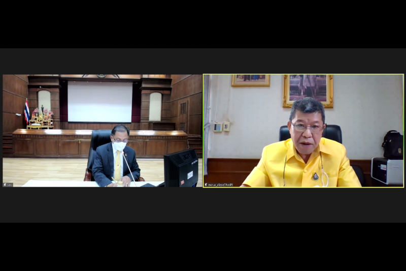 การประชุมผู้ตรวจเงินแผ่นดิน ครั้งที่ 1/2565 ผ่านระบบออนไลน์ ณ ห้องดำริอิศรานุวรรต สำนักงานการตรวจเงินแผ่นดิน