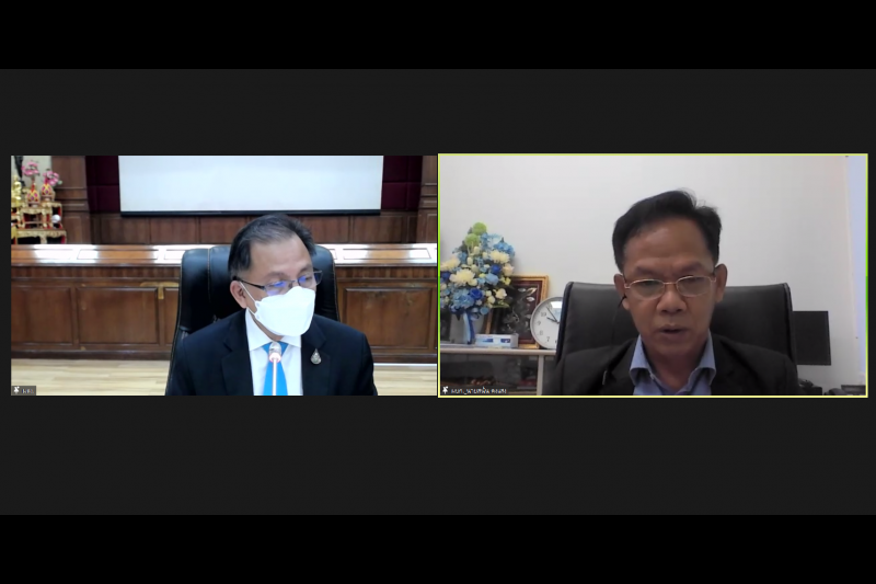 การประชุมคณะข้าราชการระดับผู้บริหาร ครั้งที่ 2/2565  ผ่านระบบออนไลน์ ณ ห้องดำริอิศรานุวรรต สำนักงานการตรวจเงินแผ่นดิน