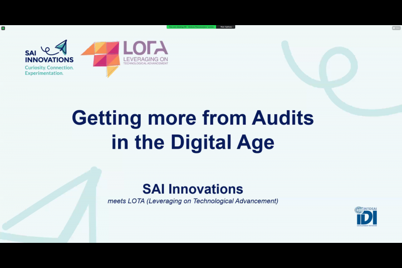 การสัมมนา SAI Innovation Framing Webinar ผ่านระบบออนไลน์ ณ สำนักงานการตรวจเงินแผ่นดิน