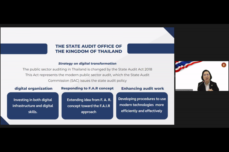 การสัมมนา SAI Innovation Framing Webinar ผ่านระบบออนไลน์ ณ สำนักงานการตรวจเงินแผ่นดิน